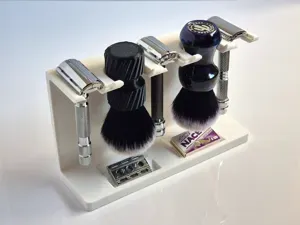 3 Razors + 2 Brushes Stand V4