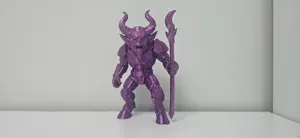 Purple Mecha Demon with Staff Christmas Robot