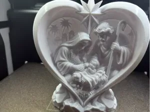 Holy Family in the Heart –Christmas Nativity Scene