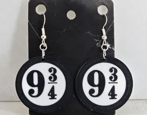 Harry Potter 9 3/4 Layered Earrings and Keychain