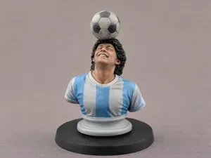 Yound Diego Maradona with the ball
