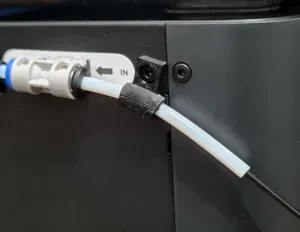 PTFE Tube mount behind printer for Bambu Lab P1/X1