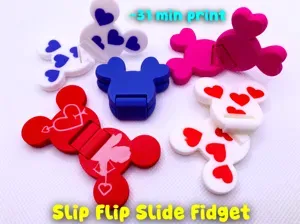 Valentine Heart Mickey Slider + Flip Fidget
