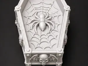 Gothic Coffin Spider Trinket Tray