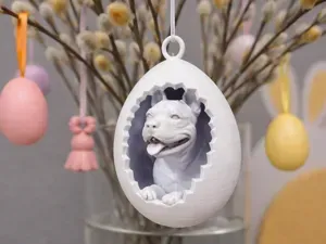 Easter Egg with American Pit Bull Terrier to Hang!