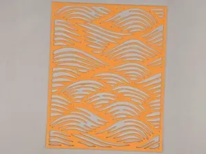 Wave Water Stencil Abstract Template