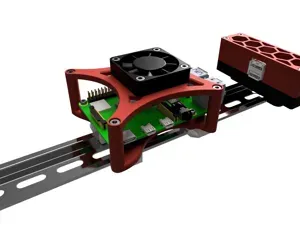 RPI Din Clips Mount 40mm Cooling Fan