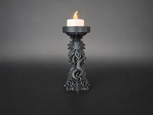 Halloween Cthulhu-inspired LED candle holder