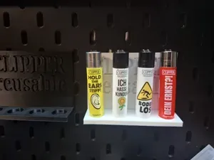 Clipper Halterung Skadis – Platz für 4 Feuerzeuge