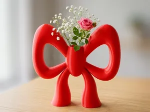 Belle Bow Vase - Sculptural Ribbon Home Decor