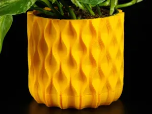 PLANTER WITH TWISTABLE DRIP TRAY - WAVES