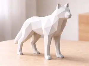 Low Poly Wolf – Modern Geometric Animal