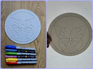 Butterfly Stained Glass Diy Color No Ams