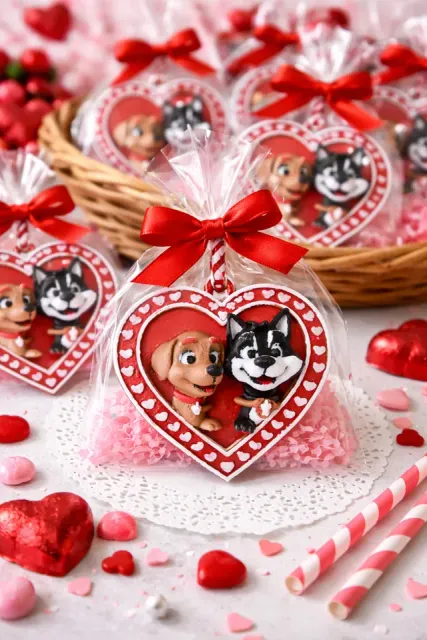 Two Paws, One Heart - Puppy Couple Heart Charm — Image 8 of 10