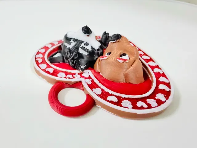 Two Paws, One Heart - Puppy Couple Heart Charm — Image 5 of 10