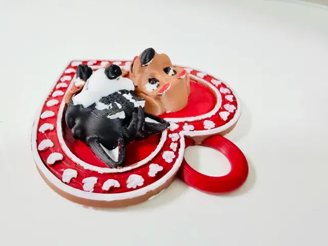 Two Paws, One Heart - Puppy Couple Heart Charm — Image 4 of 10