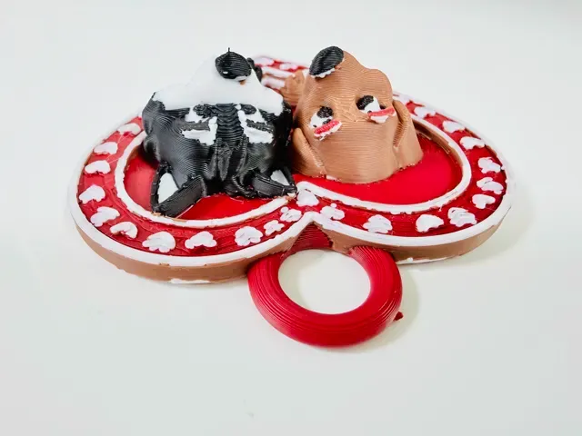 Two Paws, One Heart - Puppy Couple Heart Charm — Image 3 of 10