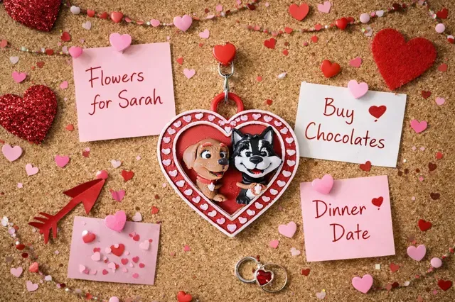 Two Paws, One Heart - Puppy Couple Heart Charm — Image 7 of 10