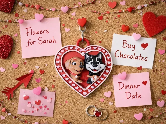 Two Paws, One Heart - Puppy Couple Heart Charm