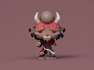 半天狗-鬼灭之刃动漫周边手办-Funko丰高POP涂色玩具