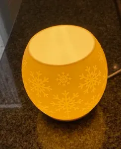 Snowflake Puck Led and Tea Lamp