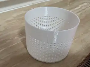 Camembert cheese mould with drained bottom