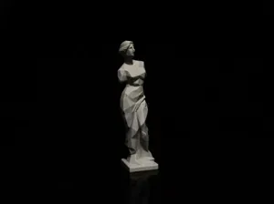 Low - polygon statue of the goddess Venus