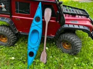 Kayak with paddle 1:10 for Traxxas TRX 4 Defender
