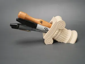 Greek Temple Ruins Pen Holder Broken Ionic Column