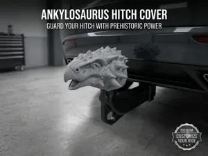 Ankylosaurus Dinosaur Tow Hitch Cover Cap