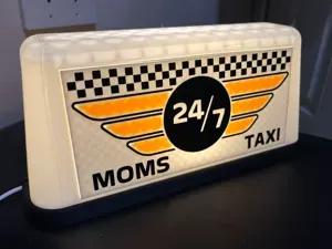 Mom's Taxi Sign for the Bambu LED USB Light Kit