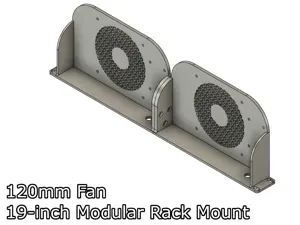 120mm fan modular mount for 19-inch rack