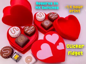 Valentines Box of Chocolates Clicker Fidget