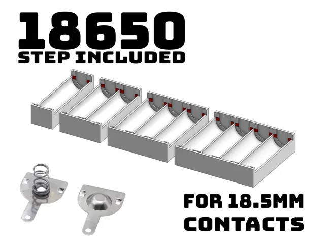 18650 battery holder for 18.5mm contacts — Фото 2 из 3