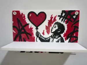 Street Art Wall Shelf – Kid with Balloon