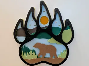 Bärenpfoten Wandbild