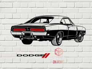 1969 DODGE CHARGER - 2D WALL ART #1