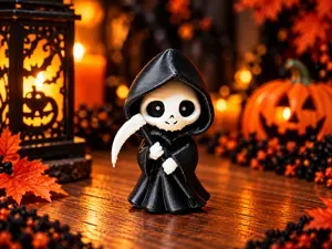 Cute Grim Reaper – Adorable Halloween Decoration