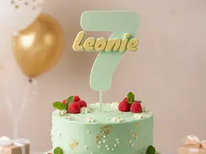 Customizable Cake Topper Childrens Birthday (1-9)