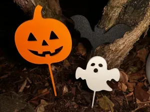 Halloween Deko Stecker Kürbis, Fledermaus & Geist