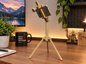 Adjustable 3D Printed Tripod Phone Stand