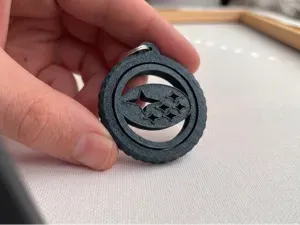 Rotating Subaru Keychain - Print in Place