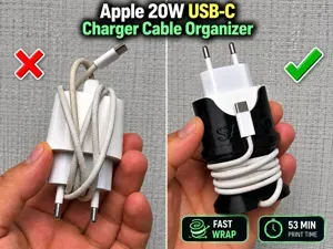 Apple 20W USB-C Fast Travel Cable Organizer