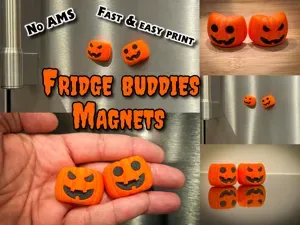 Fridge Buddies – Pumpkin Magnet Duo
