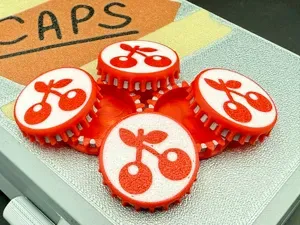 Realistic Nuka Cola Cherry Bottle Cap (Fallout)