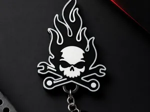 Skull & Wrenches Keychain