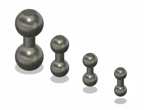 17mm, 20mm, 25mm, 38mm double ball assortment