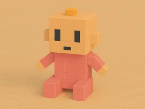 Voxel Baby – Cute Pixel-Style Figurine