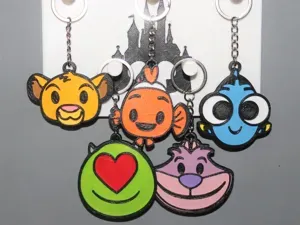 Porte clé Disney Emoji lot de 5