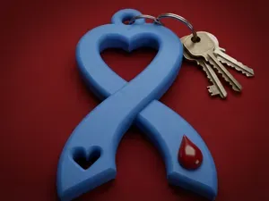 T1D Awareness Ribbon Keychain / Ornament